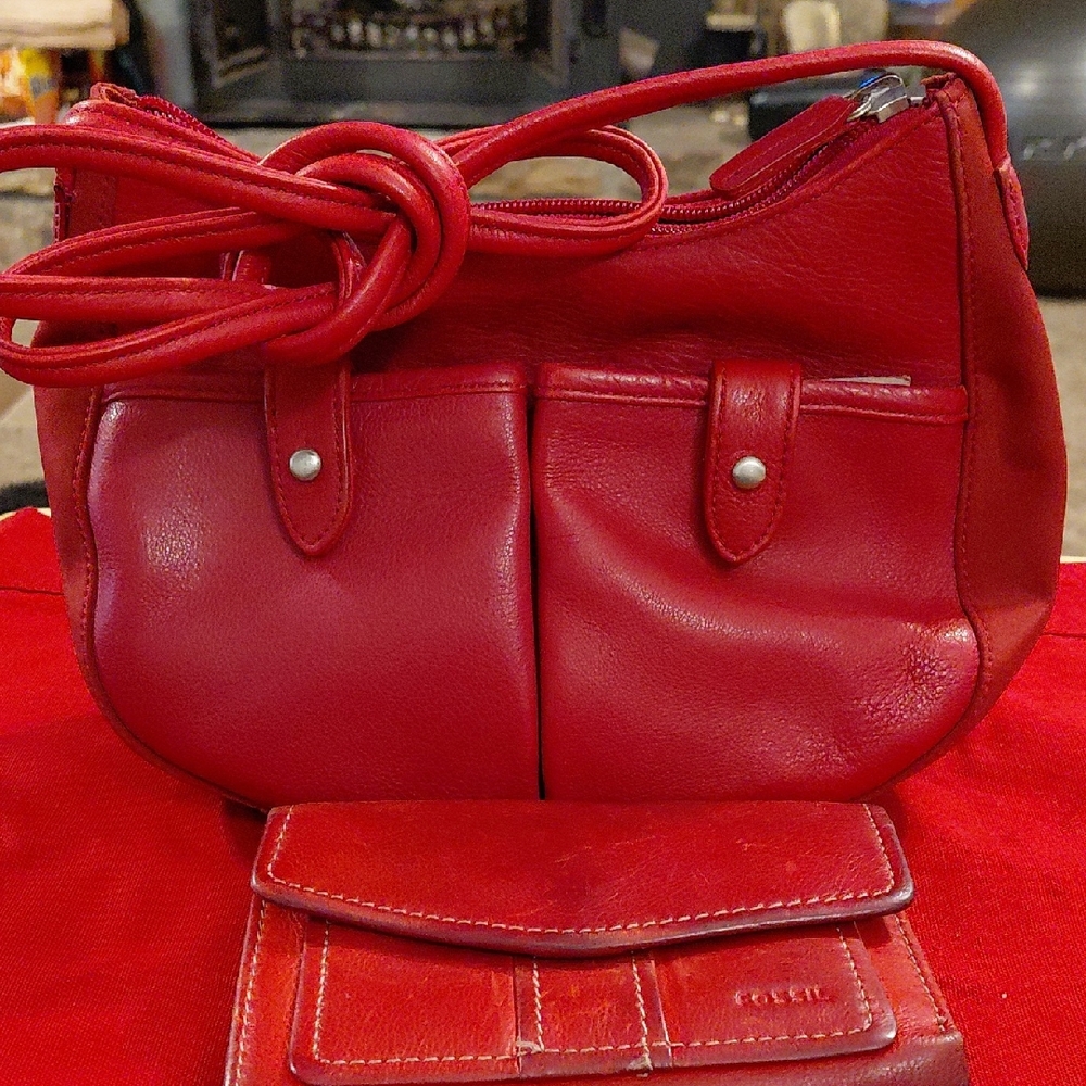 Red Leather Women's Bag